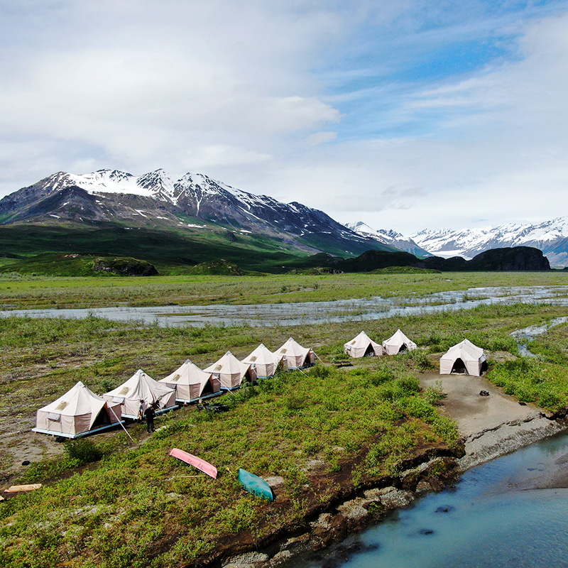 Maclaren River Glazier tent camp